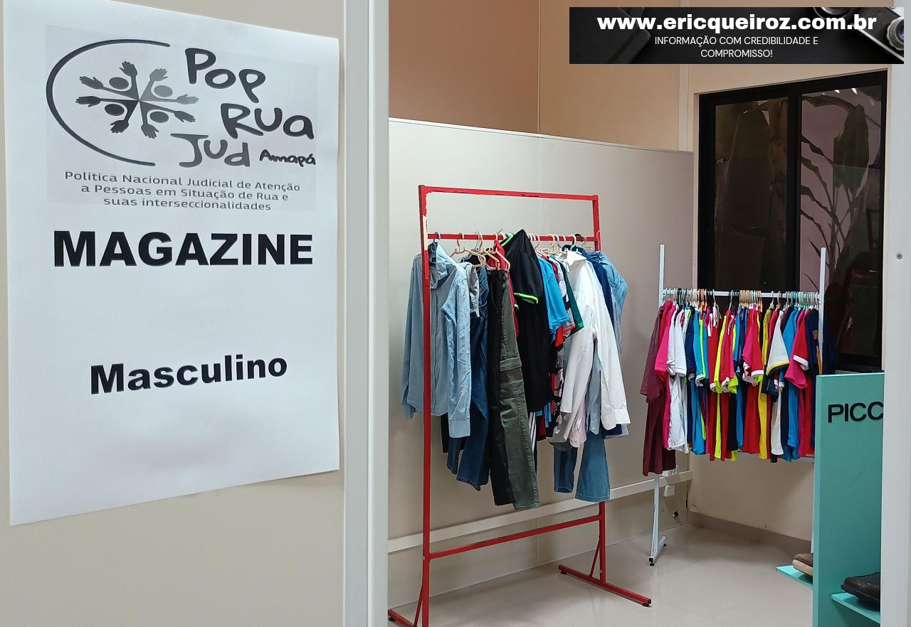 Tribunal de Justiça do Amapá inaugura miniloja solidária para pessoas em situação de rua