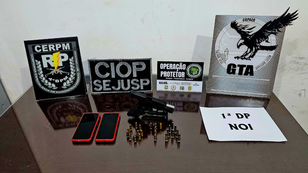Operação integrada de forças de segurança pública impede ataque de grupo criminoso em Santana e apreende armas