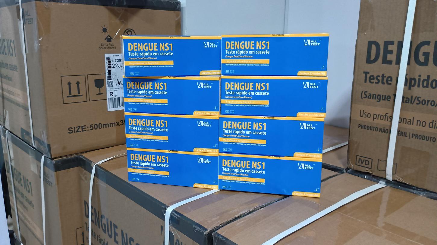 Estado recebe mais de 28 mil testes rápidos para reforçar o combate à dengue nos municípios