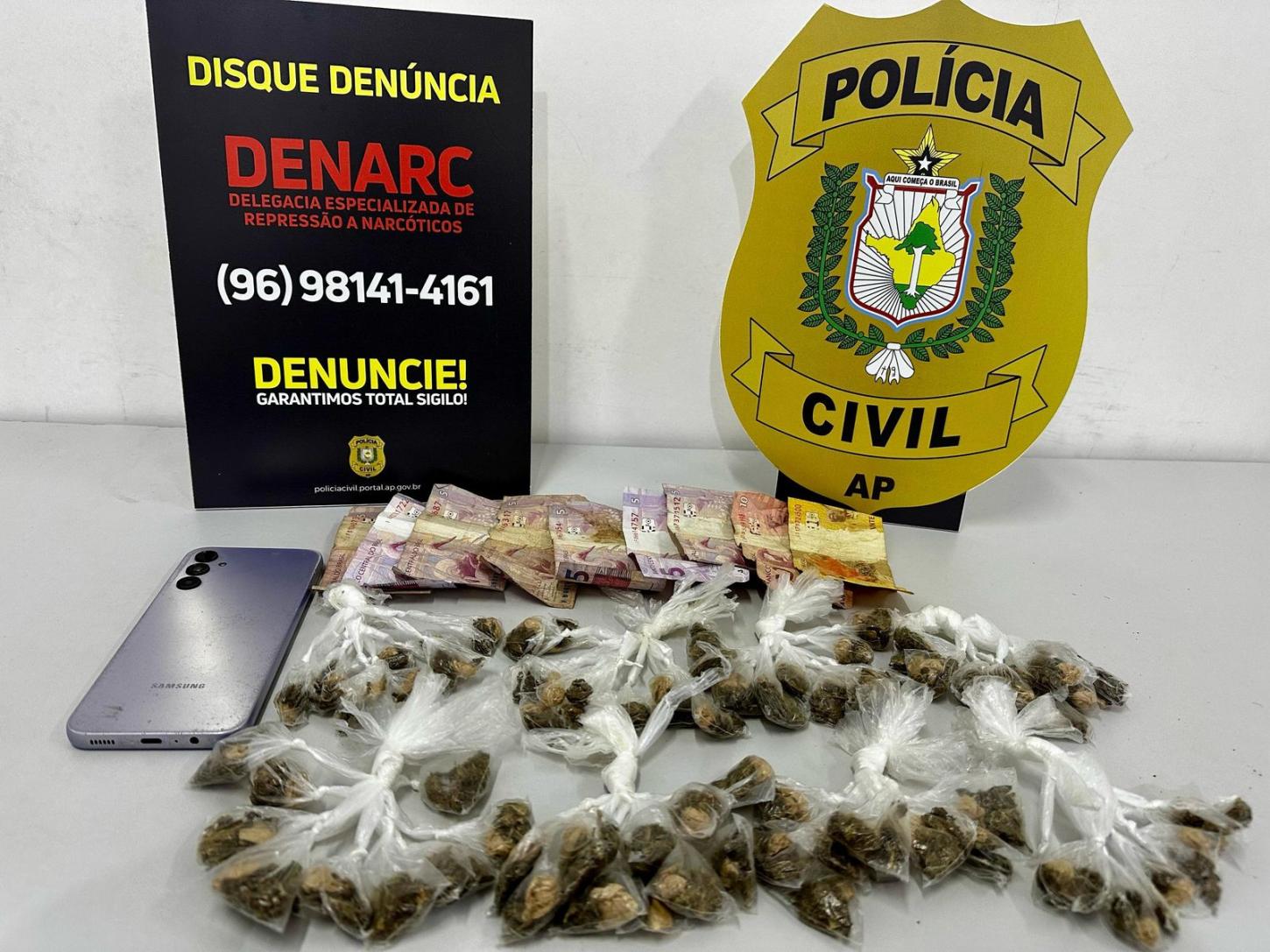 Polícia Civil prende homem por tráfico de drogas no bairro Congós, em Macapá