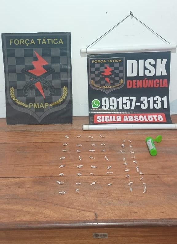 Jovem é preso com mais de 50 porções de drogas no bairro Zerão, em Macapá