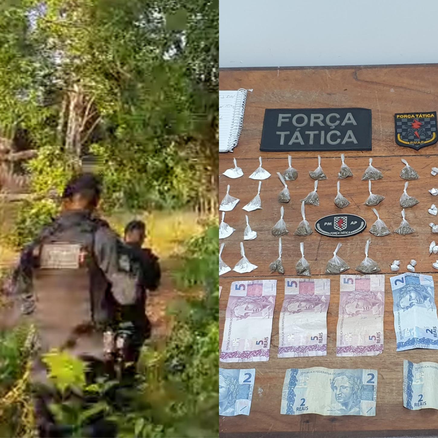 Três pessoas são presas por tráfico de drogas em ações da Força Tática em Macapá