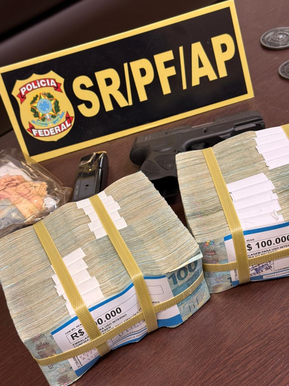 PF flagra homem armado, prende suspeito e apreende R$ 200 mil em Mazagão