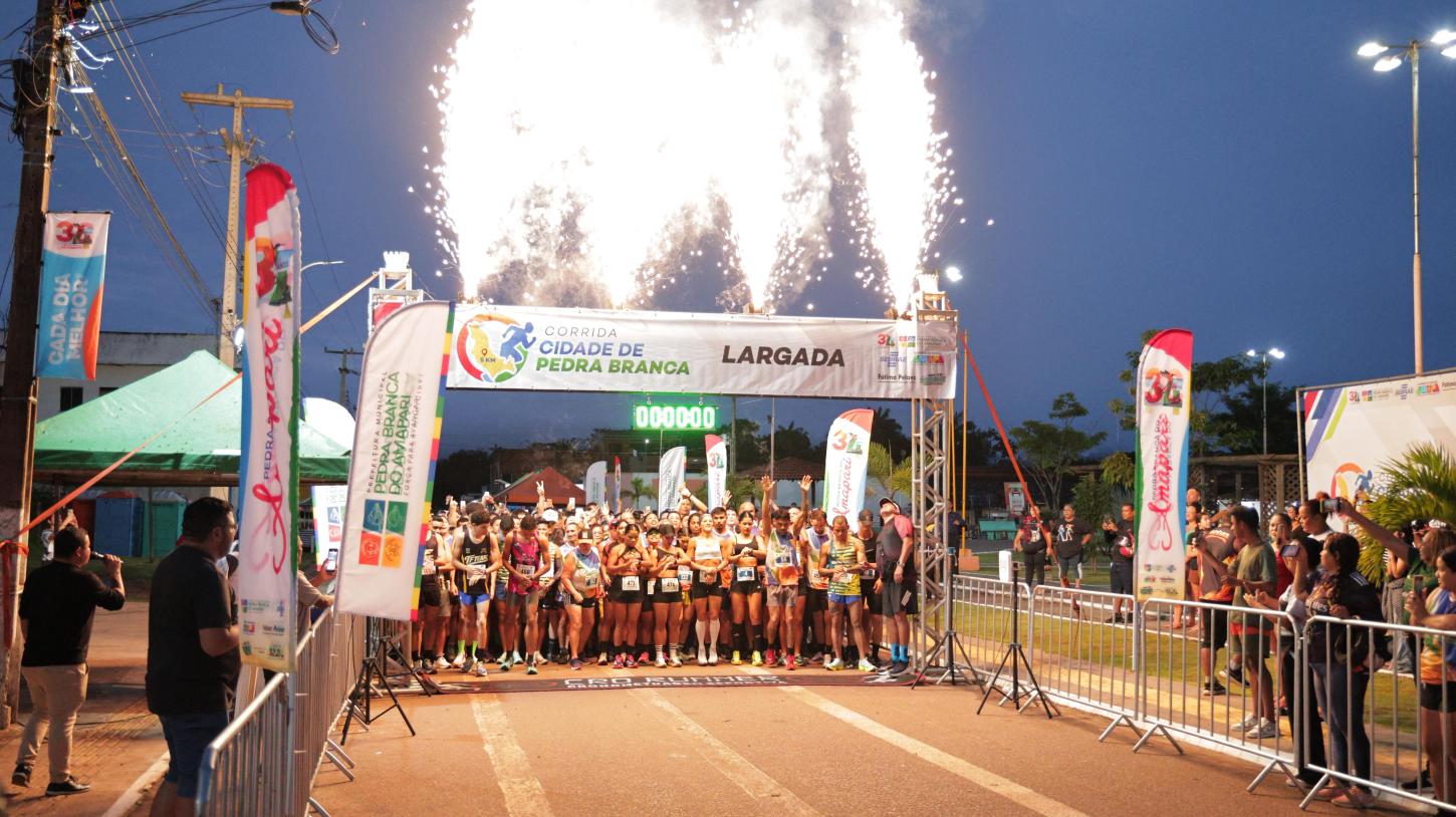 1ª Corrida da Cidade reúne grande público e integra programação dos 34 anos de Pedra Branca do Amapari